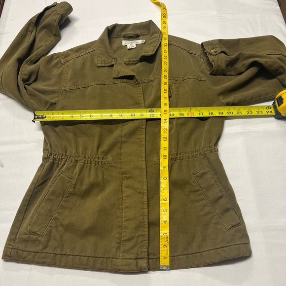 H&M Army Green Utility Jacket L.O.G.G. Women’s EUR 38 US 8 /Med. 100% Cotton - Picture 5 of 11